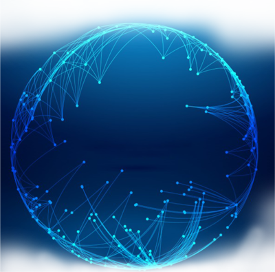 用圖海報科技藍(lán)色炫酷手機(jī)配圖